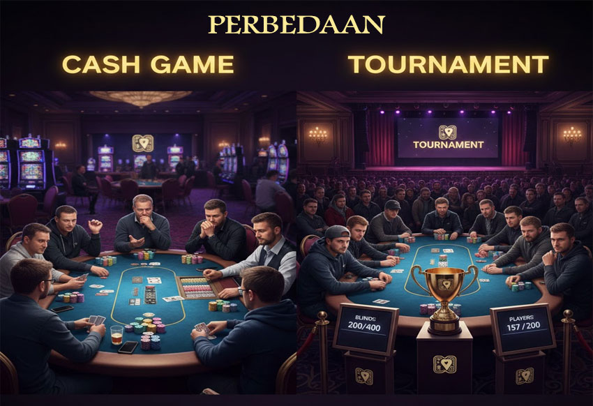 Poker: Perbedaan Cash Game dan Turnamen Casino